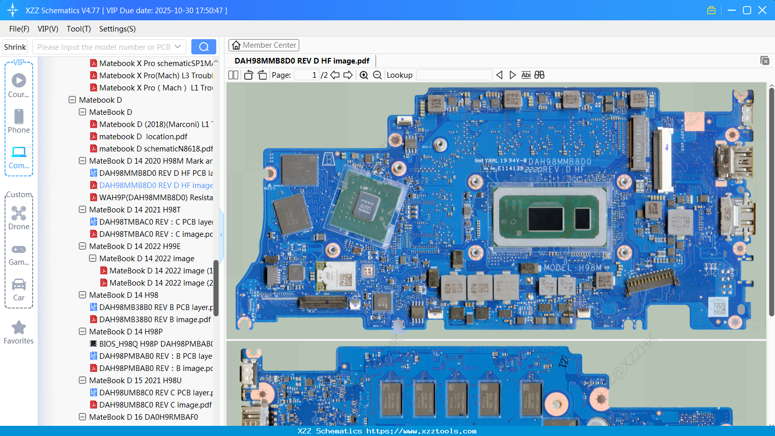 Laptop HUAWEI DAH98MMB8D0 REV D HF Image